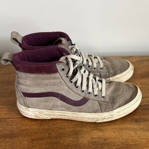 Vans Gray and Burgundy High-Tops
